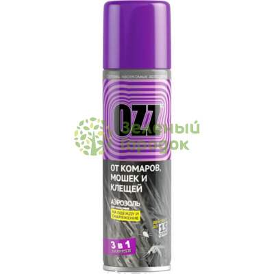 OZZ аэрозоль 3 в 1 от комаров, мошек и клещей (150 мл)