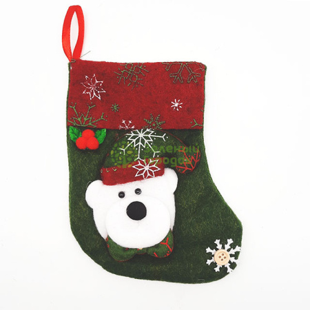 Рождественский носок для подарков ТМ19-7 19х9см ТЦ*