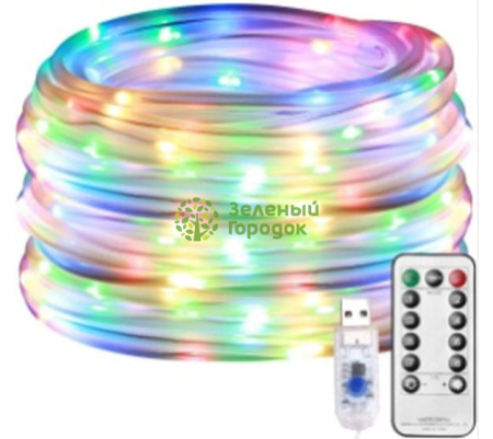 Гирлянда USB светодиодная с пультом BX-15 150 LED разноцветный 15м ТЦ*