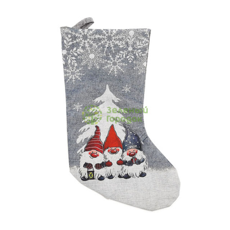 Рождественский носок для подарков ТМ45-4 45х25см ТЦ*