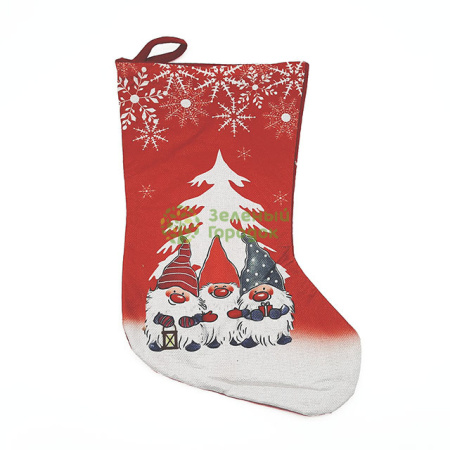 Рождественский носок для подарков ТМ45-3 45х25см ТЦ*