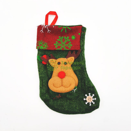Рождественский носок для подарков ТМ19-6 19х9см ТЦ*