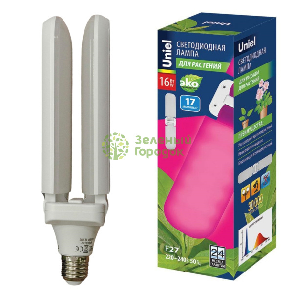 LED-P65-16W/SPSB/E27/FR/P2 PLP32WH Лампа светодиодная для растений. Спектр для рассады и цветения