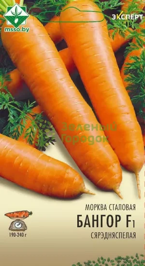 Морковь Бангор F1 столовая Нидерланды 0,3г (Эксперт)