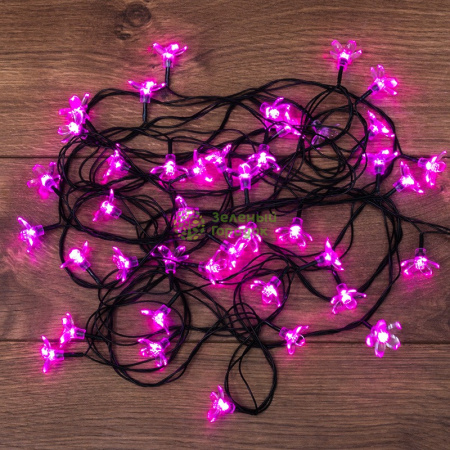 Гирлянда светодиодная "Цветы Сакуры" 50 LED РОЗОВЫЕ 7 метров с контроллером 303-038 ТЦ*